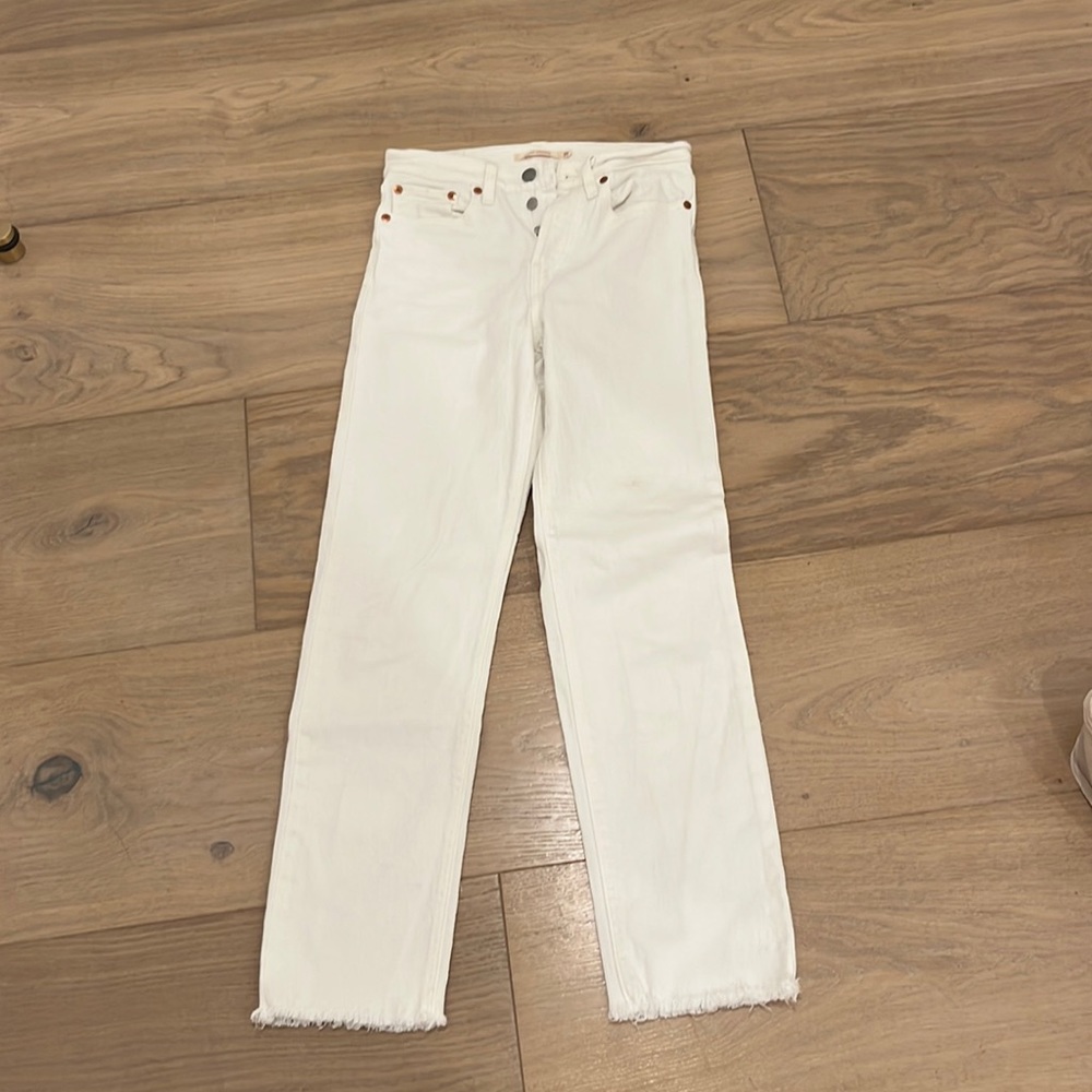 Levis White Wedgie Stretch Jeans